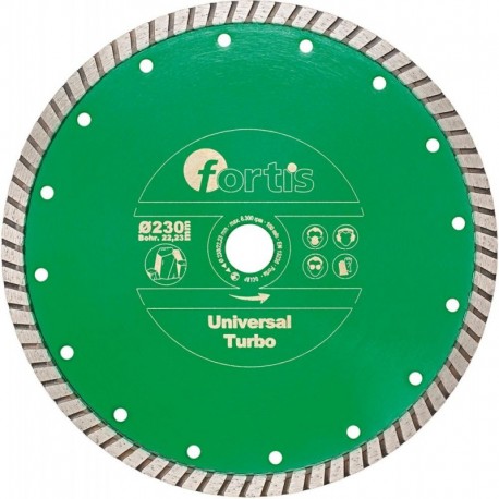 Disque diamant Universal Turbo Ø 350 mm turbo 10 mm Alésage 254 mm FORTIS