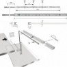 Entretoise en verre 10er Set H 2.8mm d 8mm