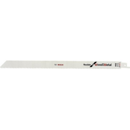 Lame de scie sabre pour bois avec métal, coupe droite fine, Réf. Bosch : S 1122 VF, Qualité de lame de scie BiM, Long. totale 225 mm