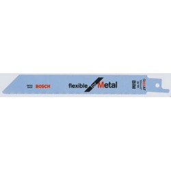 Lame de scie sabre pour métal, coupe droite fine, Réf. Bosch : S 922 AF, Qualité de lame de scie BiM, Long. totale 150 mm, Pas de dents : 1 mm