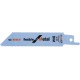 Lame de scie sabre pour métal, coupe droite fine, Réf. Bosch : S 522 EF, Qualité de lame de scie BiM, Long. totale 100 mm, Pas de dents : 1,4 mm