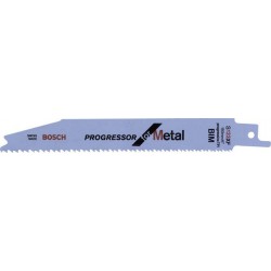 Lame de scie sabre pour métal, coupe droite fine, Réf. Bosch : S 123 XF, Qualité de lame de scie BiM, Long. totale 150 mm, Pas de dents : 1,8-3,2 mm