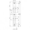 Gache pour serrure Bl.B-90000DL-R24x216rdER matt