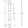 Gache pour serrure B 9000DL-R 24x270ktgEdelst.matt
