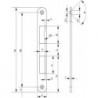 Gache pour serrure B 9000DR 24x235rdEdelst.matt