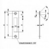 Gache pour serrure S412DL-R m.Rieg.auss.20x90ktgER
