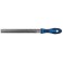 Lime d'atelier, manche semi-circulaire, Long. : 250 mm, Taille 3, Coupe transversale 25,0 x 7,0 mm