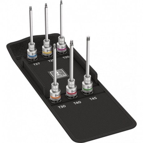 Jeu d'embouts de tournevis 1/2" 6 pièces Tx support pour long Wera