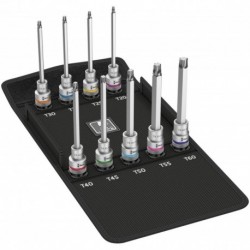 Jeu d'embouts de tournevis 1/2" 9 pièces Tx support pour long Wera