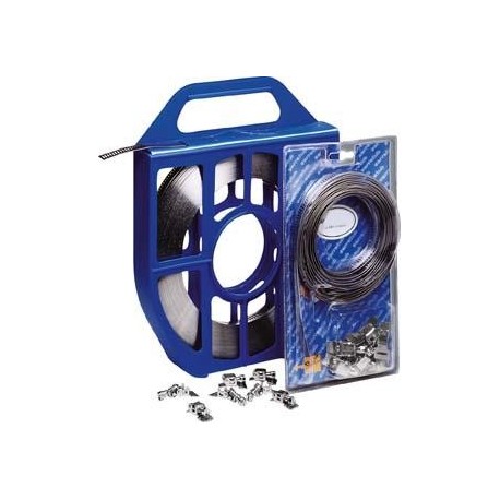 KIT bande cerclage acier 9mm W2B 5m Bande et 8 têtes