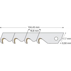Lame cutter TIN 18mm a 10 unités Lutz