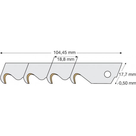 Lame cutter TIN 18mm a 10 unités Lutz