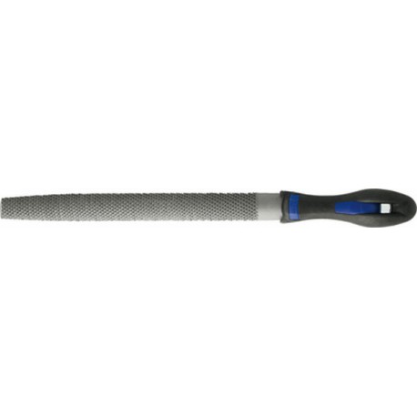 Râpe à bois avec manche, semi-circulaire, Long. : 250 mm, Taille 2, Coupe transversale 25,0 x 8,5 mm