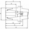 Mandrin à pince DIN69871ADB SK40-160 CP25FAHRION