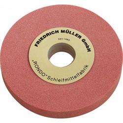 Meule, au corindon raffiné, rose, Dimensions : 200 x 25 x 32/20 mm, Grain 60, Dureté M