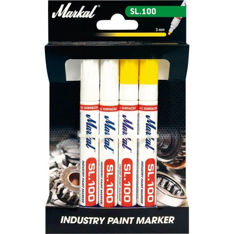 Marquage SL.100 blanc/jaune 4er Set
