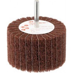 Meule sur tige non-tissée GB-ZS, Degré de finesse : grossier, Grain 120, Ø x hauteur 75 x 45 mm, Vitesse maxi. : 7500 tr/mn