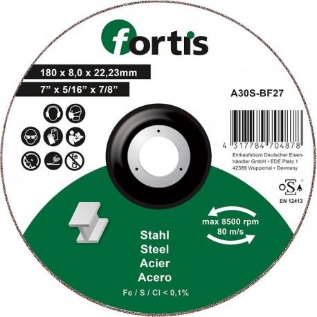 Meule Acier 180 x 80mm FORTIS