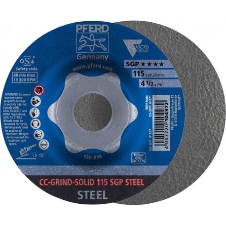 Meule CC-Grind Solid SGP STEEL 115mm PFERD