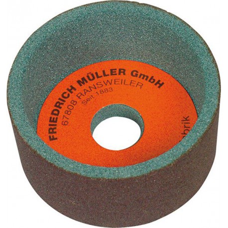 Meule boisseau en carbure de silicium, Dimensions : 100 x 50 x 20* mm, Grain 80, Dureté K