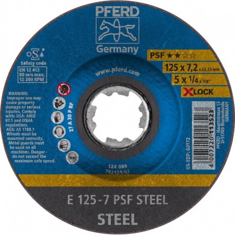 Meule PSF X-LOCKSTEEL 125x7mm Pferd