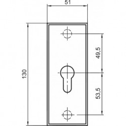 Plaque porte sans SKG ZA rond TS 40mmF1
