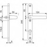 Poignée porte 1/2 Grt. Tokyo1710RH/3346SN9016 8/040 PZ-92 999