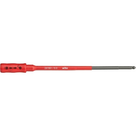 Porte Tournevis dynamométrique vde pour Embouts slimbits 6mm, Rouge
