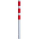 Poteau 70x70 noir et rouge 1400 mm