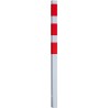 Poteau 70x70 noir et rouge 1400 mm