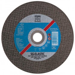 Disque à tronçonner SG-ELASTIC-INOX pour l'usinage de l'acier inoxydable, Ø x Épais. : 125 x 1,0 mm, Modèle Droit, Vitesse maxi. 12200 tr/mn