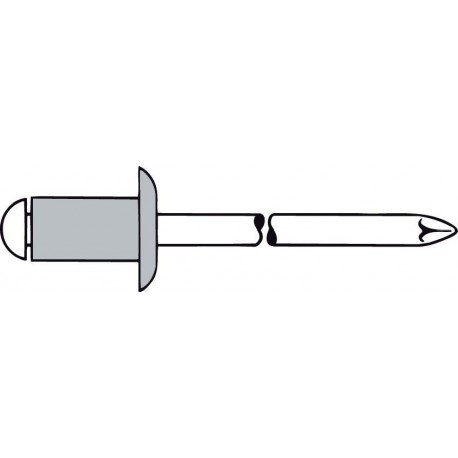 Rivet aveugle alu.standard Tete bombée .2,4x 8mm Gesipa (Par 1000)