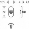 Rosace porte ASL 0 17 1758 oval Alu F1