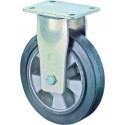 Roulette 125mm RR110.B80 plaque souple S noir KL RR110.B80.125