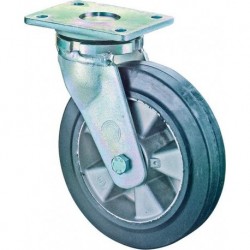Roulette 160mm RR100.B80PlatteElastik S noir KL RR100.B80.160