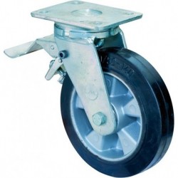 Roulette 160mm RR120.B80PlatteElast.S noir KLFestRR120.B80.160
