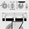 Roulette 80mm L420.B90 PlattePolyu.GussKLFestL420.B90.080