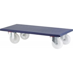 Roulettes de transport 600x500mm600kg roue plas.125 mm
