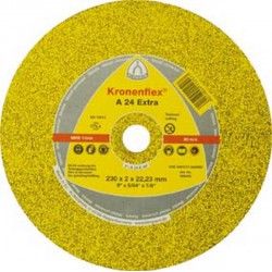 Disque à tronçonner A 24 Extra pour l'usinage de l'acier, contrecoudé, Ø x Épais. : 115 x 2,5 mm, Modèle Coudé, Vitesse maxi. 13300 tr/mn