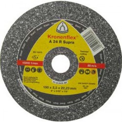 Disque à tronçonner A 24 R Supra pour l'acier, Ø x Épais. : 230 x 3,0 mm, Modèle Droit, Vitesse maxi. 6600 tr/mn
