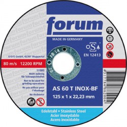 Disque à tronçonner droit, acier inoxydable, Ø x Épais. : 125 x 1,0 mm, Vitesse maxi. 12200 tr/mn