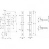 Serrure à mortaise PZ30/72/8DR000720x235 mmNiSi lack