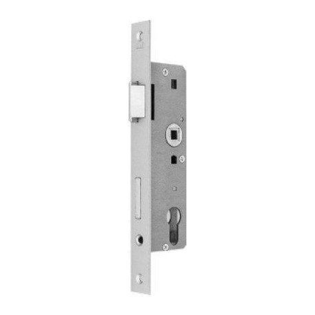 Serrure à mortaiser 0007 lPZ D40 E7220 carré argenté laqué