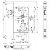 Serrure à mortaiser avec fonction anti-panique OT.PA-Schl.PZ55/72/9B-2110-BDL24rdER