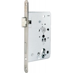 Serrure à mortaiser OT-Obj.schl. B-0515 PZD65E72VK820 rd. Acier DIN gauche argent laqué