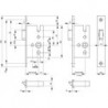 Serrure à mortaiser pour portes OT-FallenSchl.OL55/8 20ktg.B1307StDL-DRNiSi