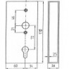 Serrure à mortaiser PZW60/72/8mmf.Rohr 34 mm