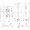 Serrure à mortaiser ZT-ESWC55/78/818rd. falz0215o.W.DRNiSilack