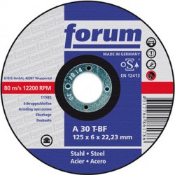 Disque à ébarber pour usinage acier, Ø x Épais. : 115 x 6,0 mm, Modèle Coudé, Vitesse maxi. 13300 tr/mn