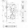 Serrure àm mortaise.PZD55B-0055DL-DR24x235ktgER